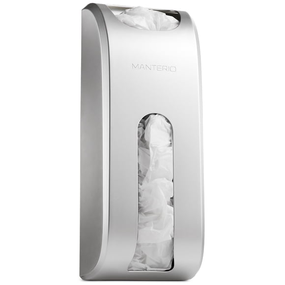 Dispensador de bolsas de supermercado para montaje en pared Manterio Silver