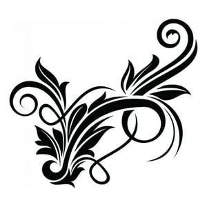Rienda Libre Graphics - Decomural Spiral Vine Floral Design Ws-18221
