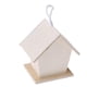 thumbnail image 2 of Casa de madera para pájaros sin terminar, para pintar, nido colgante de madera para dormir, para decoración de jardín de aves silvestres al aire libre., 2 of 5