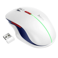 Hoco. - Mouse Inalámbrico Dual Usb Y Bluetooth 1600 Dpi Recargable Hoco Gm40 Blanco
