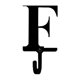 thumbnail image 1 of Gancho de pared Village Wrought Iron letra F pequeño negro, 1 of 1
