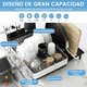 thumbnail image 2 of Secaplatos Belug Escurridor Secador De Loza Extendible Acero Inox Negro plata, 2 of 5