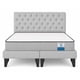 thumbnail image 1 of Cama King Plazas Gris Claro Europea Incluye Base+respaldo+colchon, 1 of 2