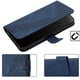 thumbnail image 3 of Funda tipo cartera para T Phone 3 5G con tarjetero, bolsillo para billetes, soporte, cierre magnético y correa para la muñeca, funda tipo folio con textura geométrica azul, 3 of 5