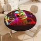 thumbnail image 4 of Dj Marshmello theme Fitted Round Tablecloths Elastic Edged Table Covers Waterproof Table Cloth For Kitchen Holiday Party Tables Decor 120cm, 4 of 6