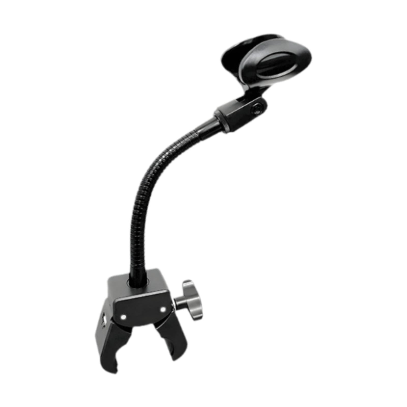 Bothyi - Soporte Flexible Para Micrófono Con Clip Para Transmisión En Vivo, Grabación En Riel De Cabecera Para Micrófonos De 28 A 40 Mm