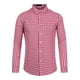 thumbnail image 5 of INSPIRE CHIC Camisas de Hombre de Manga Larga a Cuadros con Botones Abajo 100% Algodón Camisa de Vestir L Rojo Blanco, 5 of 7