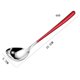thumbnail image 1 of Xiao Hua Juego de 2 utensilios de cocina de acero inoxidable, plata + rojo, cuchara de 8,07 * 2,24 pulgadas, mango ergonómico, cocina minimalista moderna, utensilios de cocina para el hogar., 1 of 3