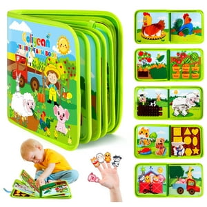 Libro Montessori Busy Book Goliyean Para Niños Pequeños De 1 A 3 Años Con Temática Agrícola