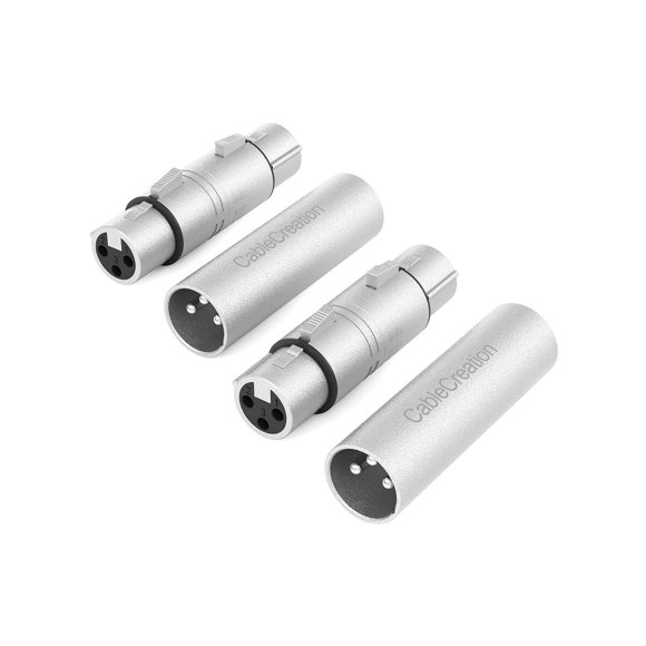 CableCreation 2 pares de adaptadores XLR macho a macho y XLR hembra a hembra