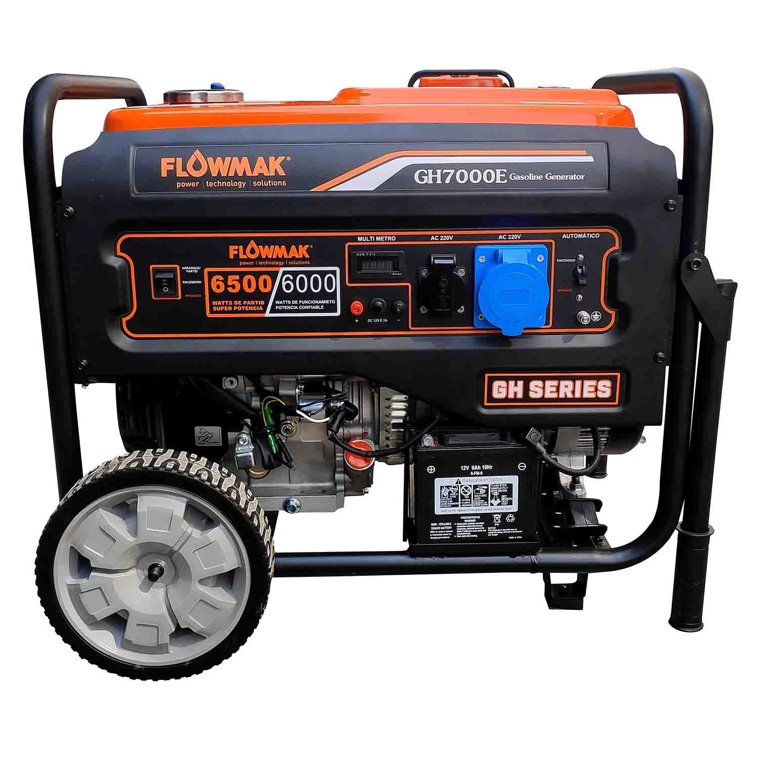 Flowmak - Generador Electrico 6500W A Gasolina Gh7000E 220V