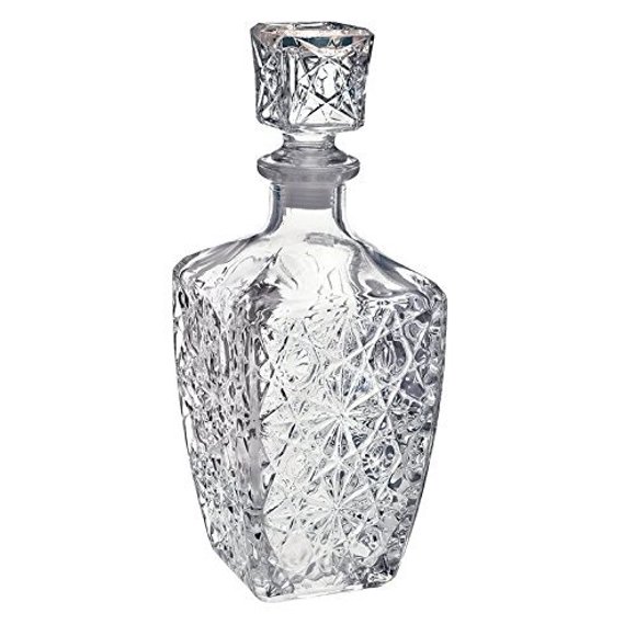 Botella decantadora de licor Chefcaptain, vidrio sin plomo, 760 ml