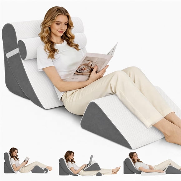Juego de Almohadas Ortopédicas en Cuña LevNubis para Cama para Post Cirugía