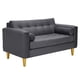 thumbnail image 2 of Sofa Retro 2c Felpa 01 Gris, 2 of 6