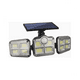 thumbnail image 1 of Luz solar foco triple cabezal con sensor de movimiento negro, 1 of 3