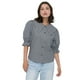 thumbnail image 1 of Blusa Mujer Cuello Boho Vichy Negro Corona, 1 of 5