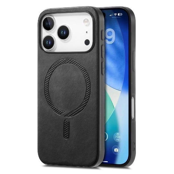 Magnetic Slim Case for iPhone 17 Pro Max with Camera Guard & Anti-Scratch Back Black