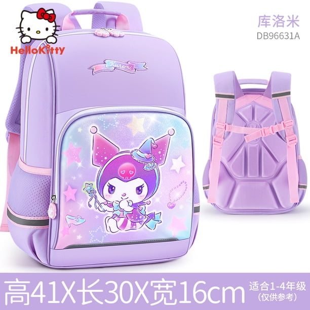 Hello Ketty 2024 New Children's Backpack Cute Girls Primary School Student Waterproof Large Capacity Kuromi School Bag Travel