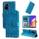 thumbnail image 5 of Funda tipo cartera FOXDOCK para OPPO A94 5G , diseño girasol en relieve, cuero PU, cierre magnético, soporte y tarjetero, 5 of 5