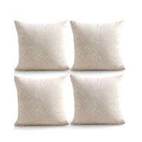 Genérico - Pack De 4 Fundas De Cojines Diseño Maillard 45Cm X 45 Cm Beige