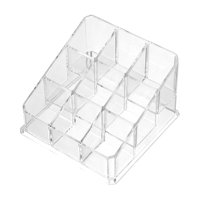 Magideal - Organizador De Lápiz Labial, Soporte Para Lápiz Labial, Organizador De Brillo Labial, Estuche De Exhibición De Almacenamiento Transparente Para Rímel, 9 Ranuras