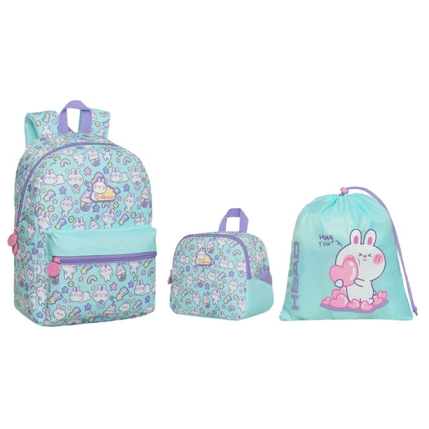 Pack Kids Escolar Mujer Conejos Menta Head Lider
