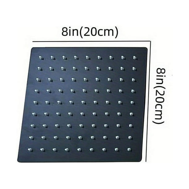 1pc Ultra-Thin Stainless Steel Rainfall Shower Head - Enhance Your Bathing Experience with a Soothing Spray