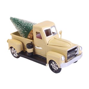 Bothyi - Adornos Rústicos De Camión De Granja Navideño Para Decoraciones Navideñas En Color Beige