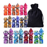 Magideal - Poliédricos Acrílicos De 70 Piezas Con Bolsas, D4D20, Colores Dobles Para De Rpg, Juguetes De Barra, Enseñanza De , Estilo C