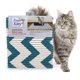 thumbnail image 1 of Tapete para arena Fresh Kitty 102 cm x 64 cm con patrón chevron azul y blanco, 1 of 5
