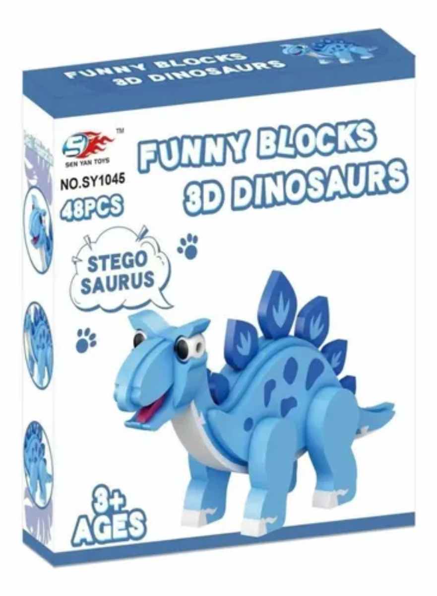 Genérico - Bloques De Construcción De Eva 3D Stegosaurus 48 Piezas