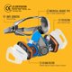 thumbnail image 3 of Máscara respiradora de media cara BEESAFETY RD-518 con gafas de seguridad, 3 of 8