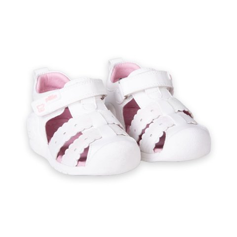 Sandalias Recién Nacido Niña Blanco Pillin