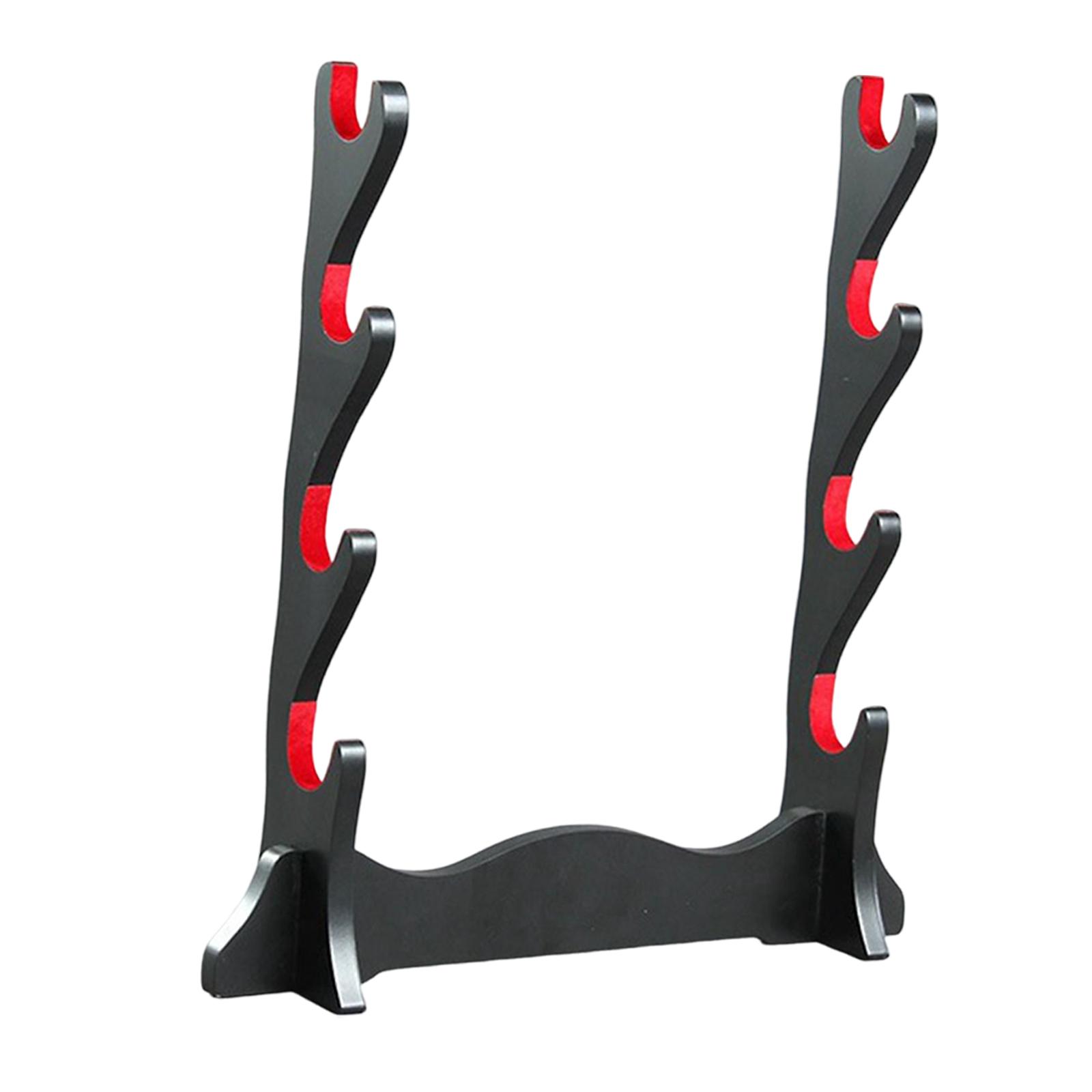 Magideal - Soporte Para Flauta China, Madera, Terciopelo, Acolchado, Accesorios, Estable, Exquisito, Resistente, Duradero, Fácil De Instalar, Negro, Hecho De Madera De Alta Densidad. 4 Niveles