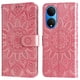 thumbnail image 1 of Funda tipo cartera FOXDOCK para Honor X7 , diseño girasol en relieve, cuero PU, cierre magnético, soporte y tarjetero, 1 of 5