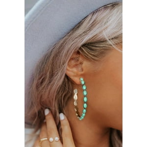 Aros Argollas Turquesas Sexy Gloriahoon