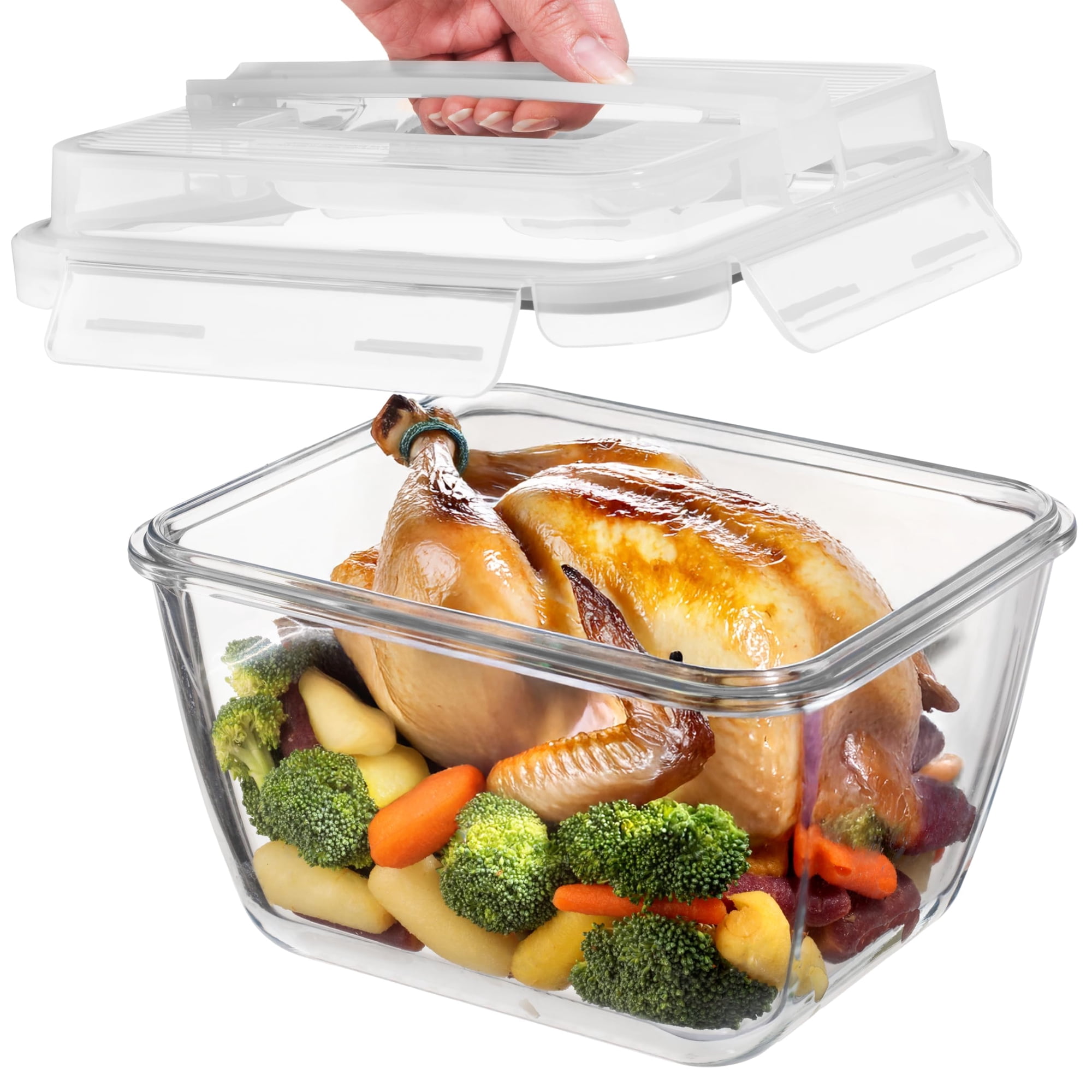 Contenedor De Alimentos De Vidrio Razab 3900ml Hermético