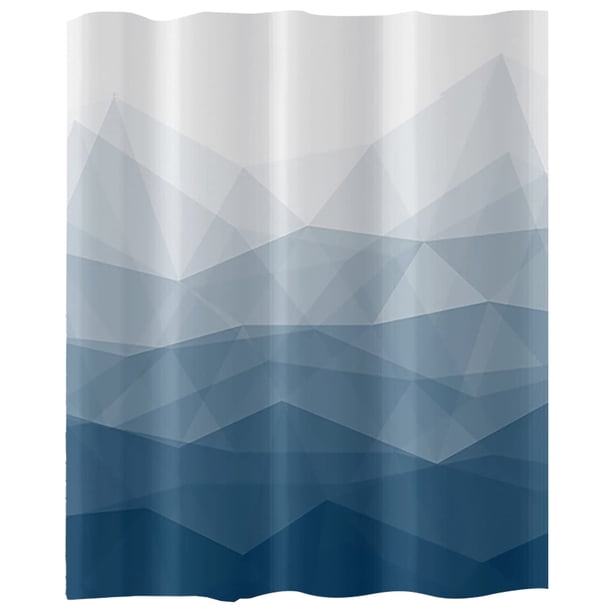 Cortina de ducha de poliéster impermeable con estampado digital de invierno para baño, sencilla y elegante.
