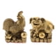 thumbnail image 1 of 2 Uds Estatuilla De Animal Chino De Latón Puro Ornamento De Estatua Cerdo + Gallo, 1 of 7