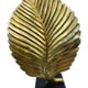 thumbnail image 3 of Figura Adorno De Hoja Dorada Decorativa En Resina Moderna M dorado, 3 of 7