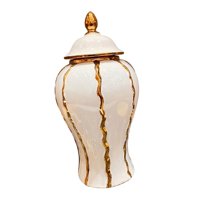 Bothyi - Tarro De Jengibre De Porcelana, Jarrón De Cerámica Para Almacenamiento, Tarro De Templo, Decoración De Centro De Mesa