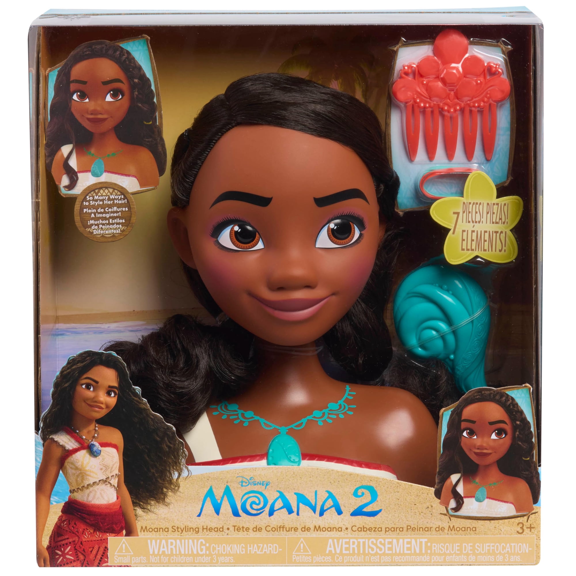 Cabezal De Peluqueria Just Play Disney Princess Moana 2