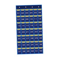 Bothyi - Gráfico De Bolsillo Para El Aula Con Organizador De Bolsillo Numérico Para El Gabinete Del Dormitorio Del Hogar 42 Bolsillos Azul