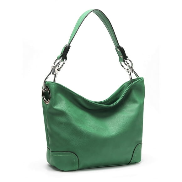 Bolso Hobo MKF Collection - Emily, Suave Cuero Vegano para Mujeres, Bolso de Hombro Espacioso y Casual - Verde
