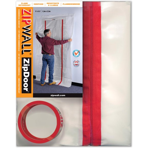 Kit ZipDoor ZIPWALL ZDC Commercial, rojo, 1 unidad
