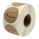 thumbnail image 2 of 1 rollo de 500 piezas Kraft redondo hecho a mano con pegatinas de amor etiquetas adhesivas A, 2 of 5