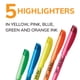 thumbnail image 2 of Iluminador BIC Brite Liner con punta cincelada, 5 unidades, colores surtidos, 2 of 7