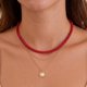 thumbnail image 5 of Collar CONRAN KREMIX Boho de Cuentas de Piedra Roja, 5 of 7