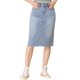 thumbnail image 1 of INSPIRE CHIC Falda de Mezclilla de Cintura Alta para Mujer, Falda de Jean hasta la Rodilla con Dobladillo Deshilachado y Bolsillos Azul Claro XL, 1 of 7