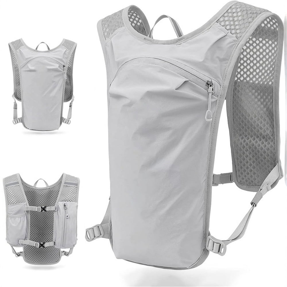 Xusx111 - Hiking Hydration Pack Running Mochila Chaleco Daypack Con Vejiga De Agua Para Mujeres Hombres Ciclismo Ciclismo Trail Race (granny Gris)